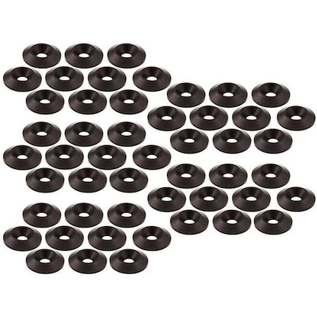 Allstar Performance Countersunk Washer, Fits Bolt Size 1/4" , Aluminum Black Anodize Finish ALL18665-50